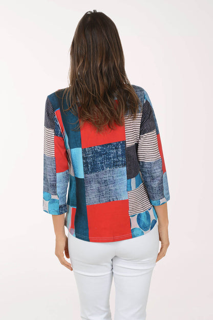 Monica 3/4 Sleeve V-Neck Top