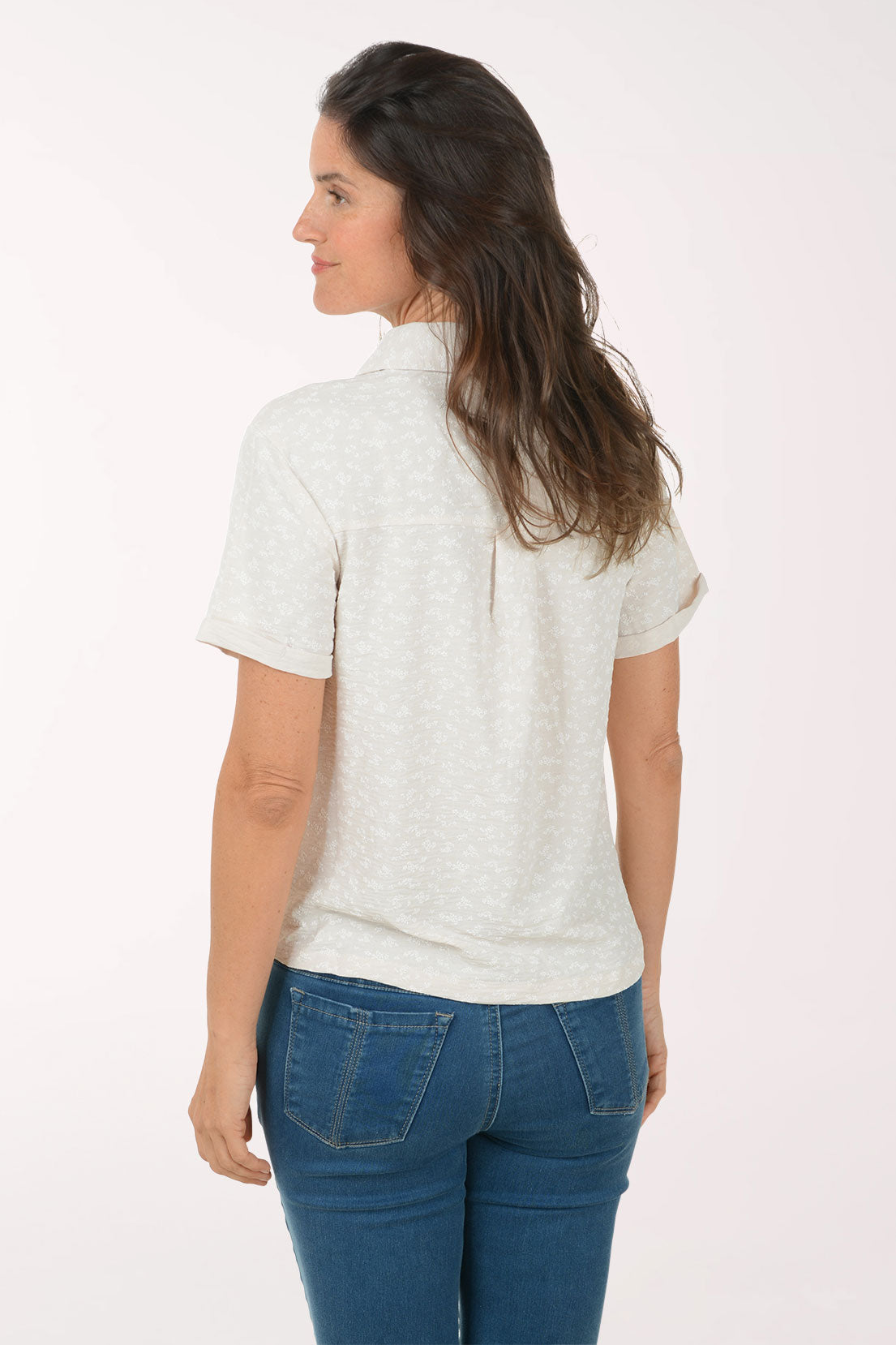 Ditsy Floral Twist Hem Shirt