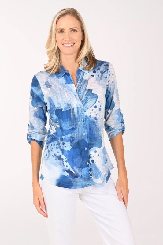 Storm Cloud Slub-Knit Shirt