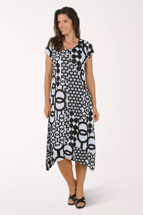 Chain Link Shark Bite Midi Dress