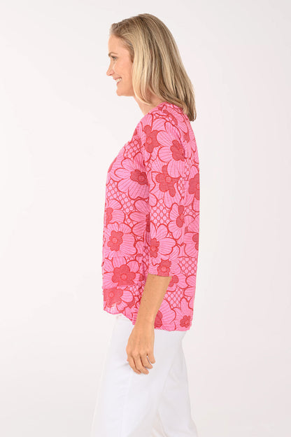 Cherry Blossoms Criss Cross Tunic