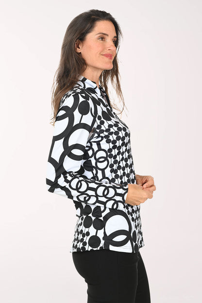 Chain Link UPF50 Quarter Zip Top