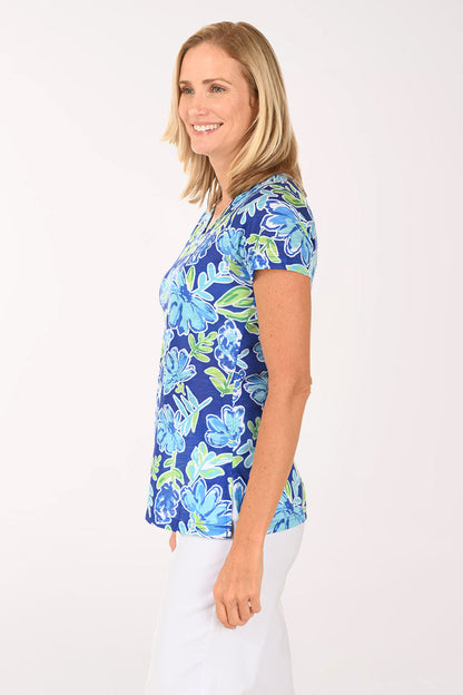 Blue Hydrangeas V-Neck Tee