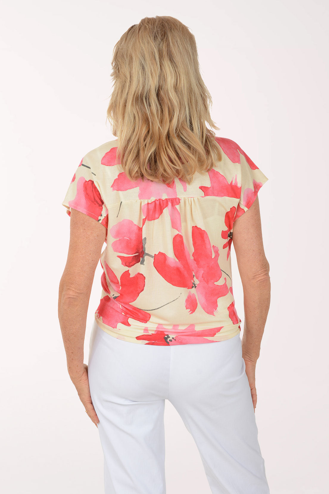 Sangria Floral Tie-Front Shirt
