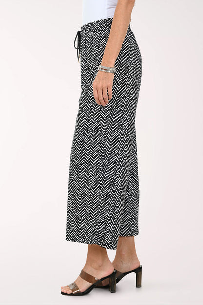Chevron Drawstring Palazzo Pant