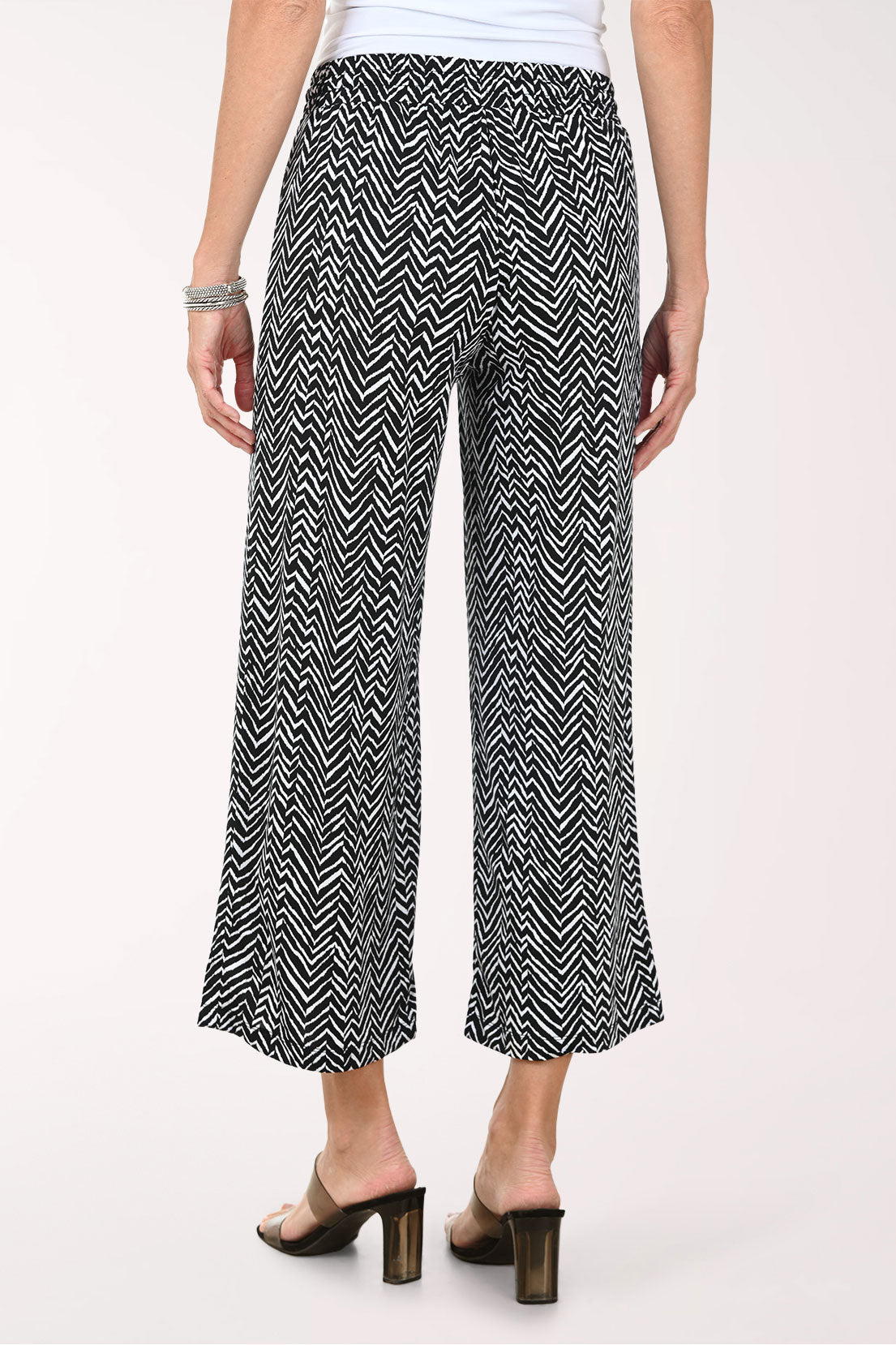 Chevron Drawstring Palazzo Pant