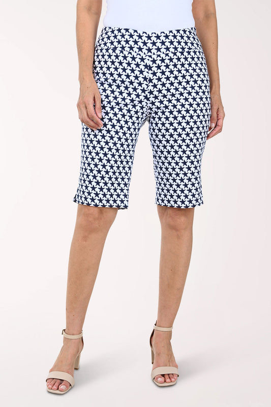 Navy Stars Pull-On Bermuda Short