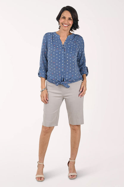 Solid Stretch Pull-On Bermuda Short