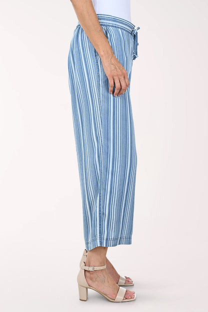 Striped Chambray Tencel Drawstring Pant
