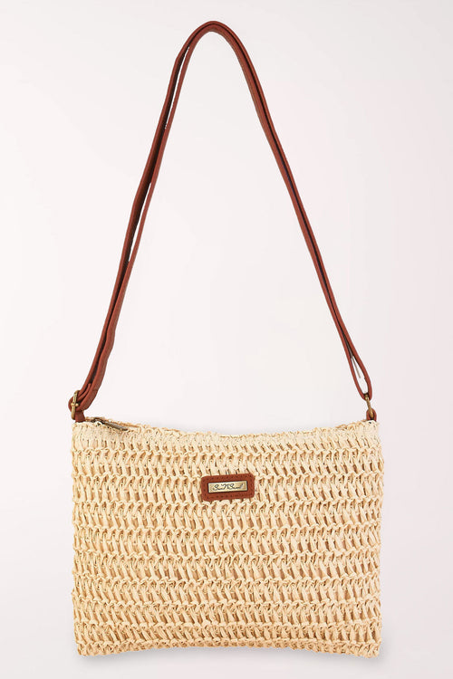 Natural Crochet Crossbody Bag