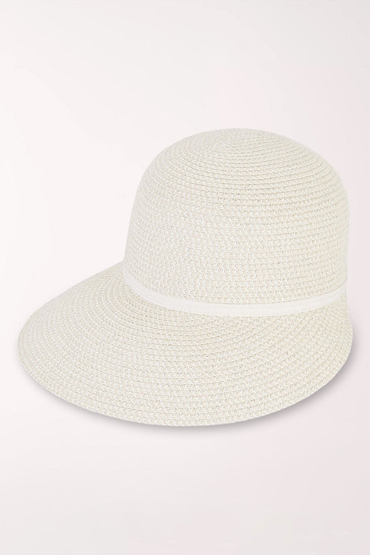 Ivory Glitter Backless Sun Hat