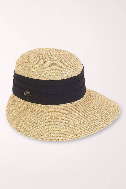 Tan Palm Tree Backless Sun Hat