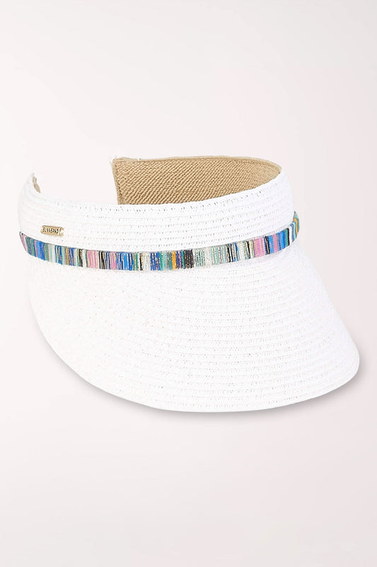 Mulicolored Trim Woven UPF50+ Visor